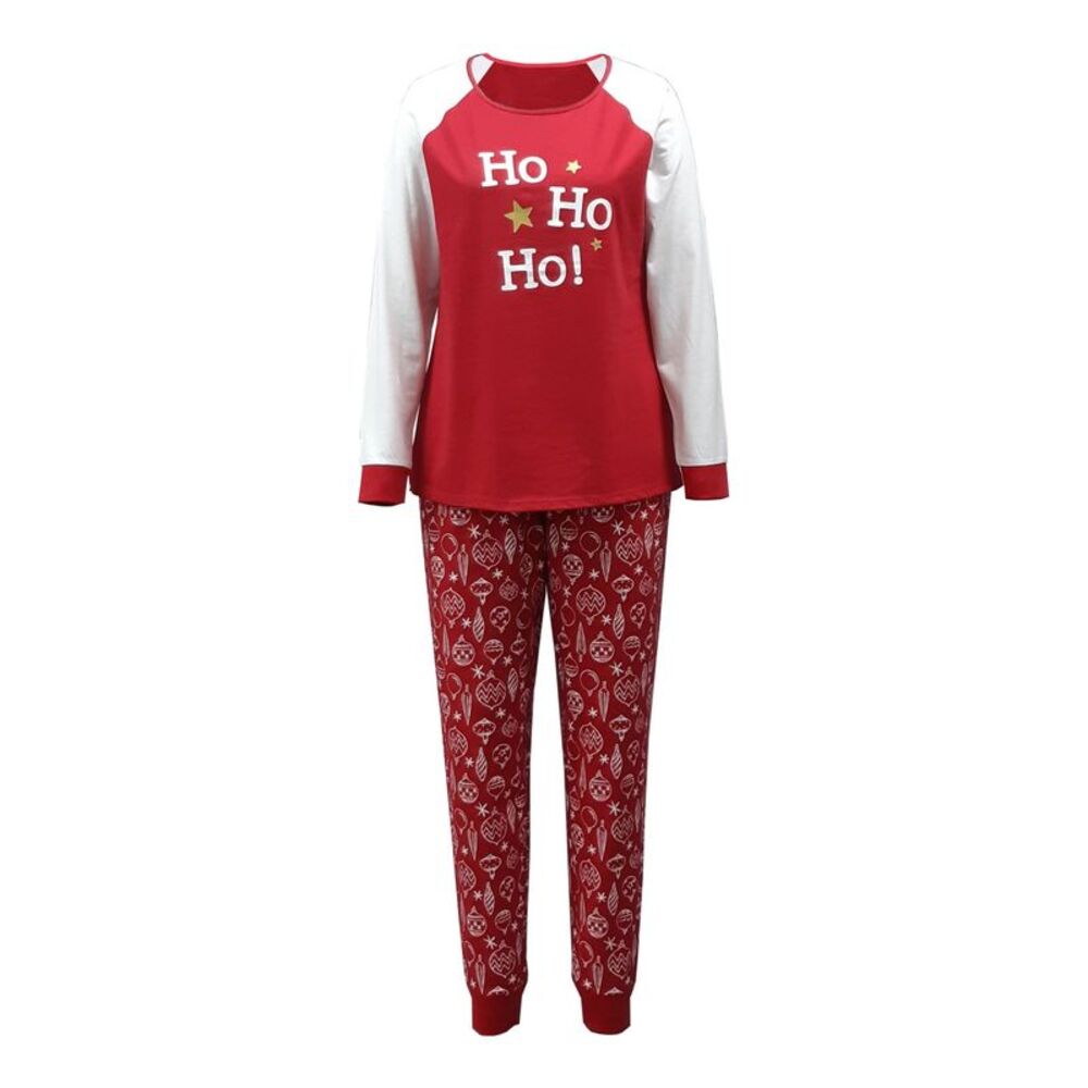 FAMILY PJs Womens Red Long Sleeve T-Shirt Top Lounge Pants Pajamas - Picture 1 of 1